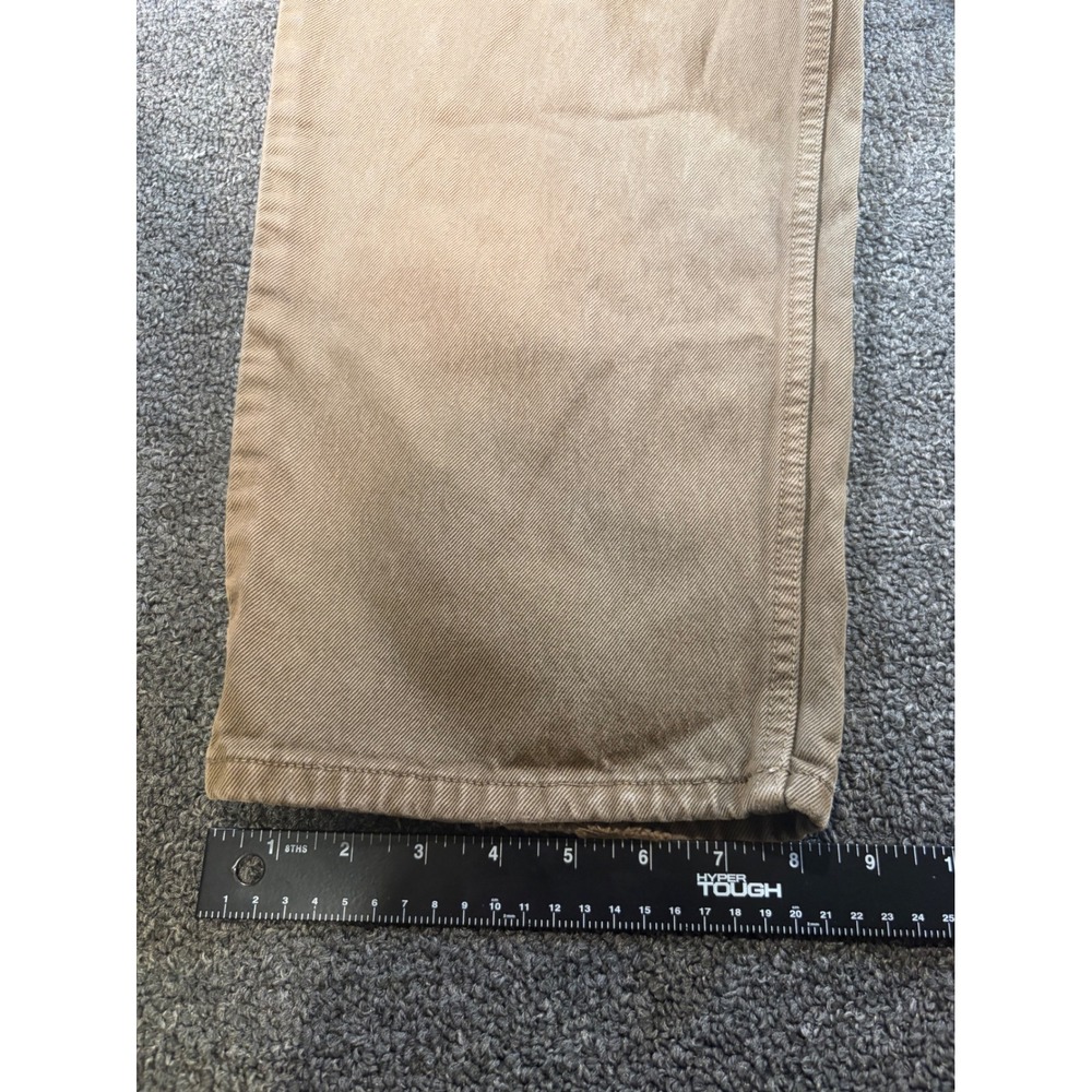 Calvin Klein Jeans Mens 38x29 Khaki Tan Cotton Straight Leg Denim Pants 0039 - Picture 2 of 8